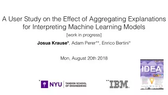 A User Study on the Effect of Aggregating Explanations  for Interpreting Machine Learning Models