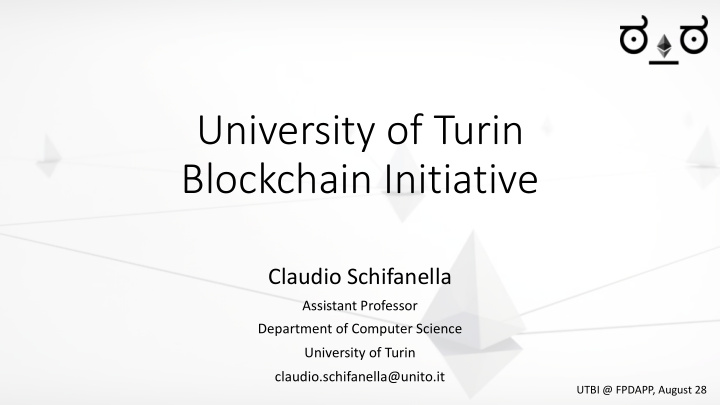university of turin blockchain initiative