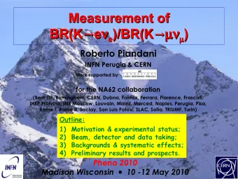 Measurement of  Measurement of  e   BR(K  )/BR(K   e   e   )  BR(K e