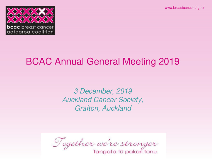 bcac annual general meeting 2019