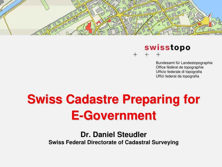 swiss cadastre preparing for swiss cadastre preparing for