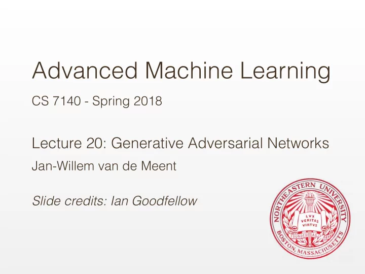 advanced machine learning