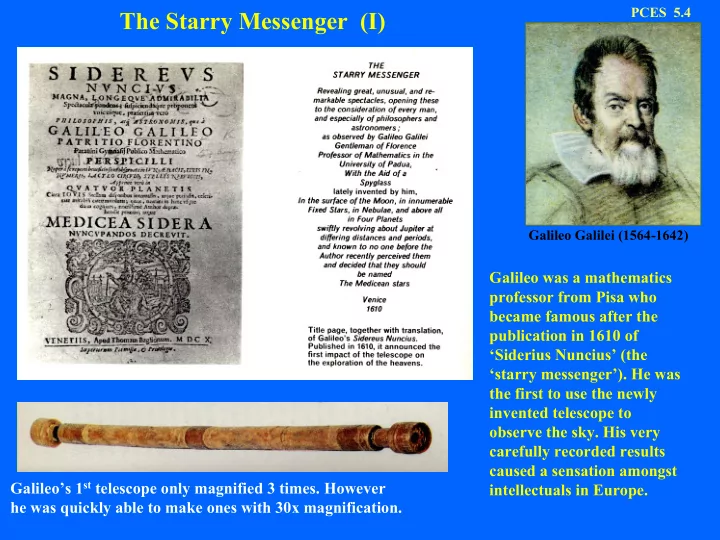 the starry messenger i