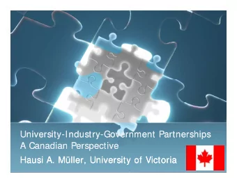 University-Industry-Government Partnerships  University-Industry-Government Partnerships  A