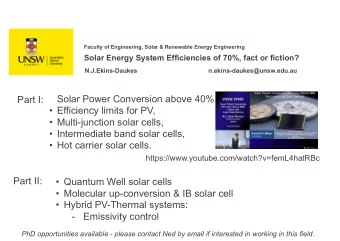 Solar Power Conversion above 40%  Part I:   Efficiency limits for PV,   Multi-junction solar