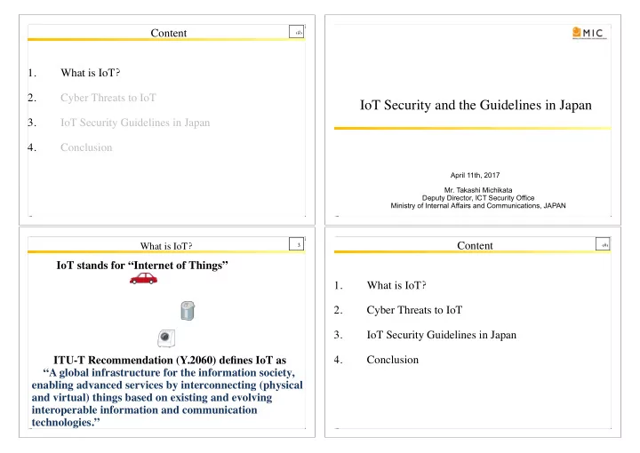 iot security and the guidelines in japan