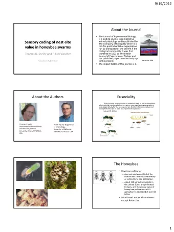 About the Journal  The Journal of Experimental Biology  is a leading journal in comparative