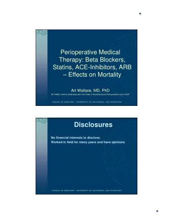 Disclosures  No financial interests to disclose.  Worked in field for many years and have opinions.