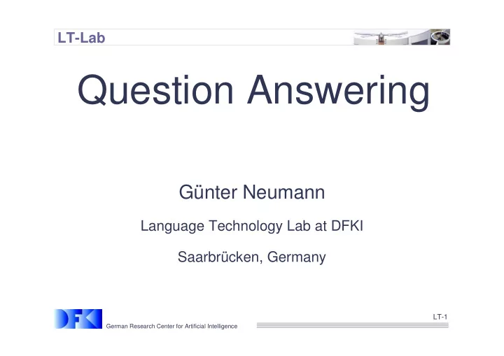 question answering