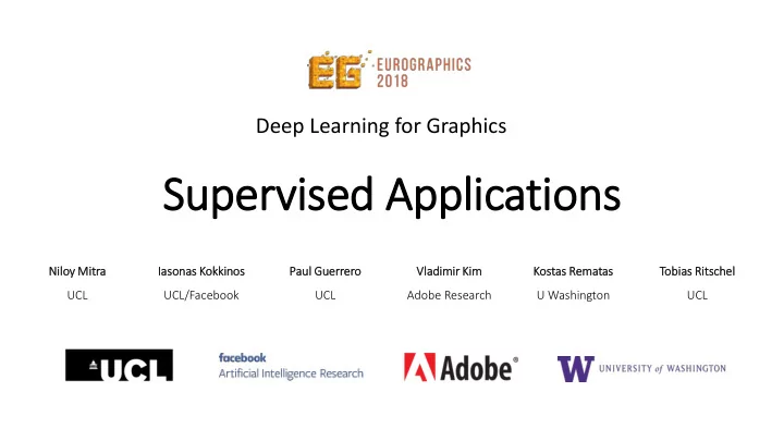 superv rvised applications