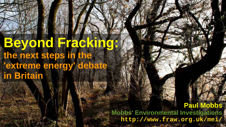 beyond fracking
