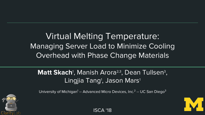 virtual melting temperature