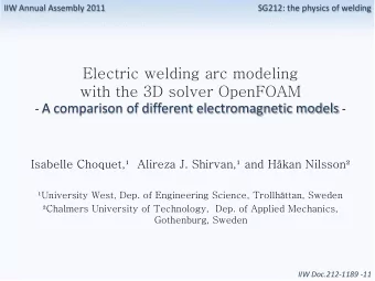 with the 3D solver OpenFOAM - A comparison of different electromagnetic models -  Isabelle