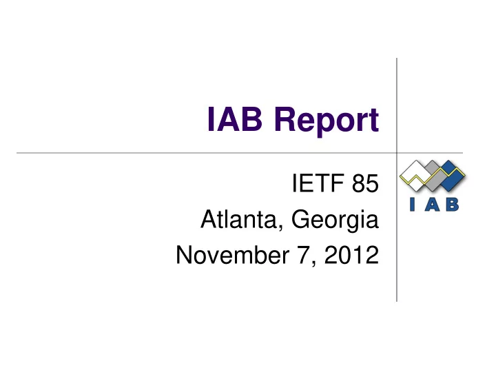iab report