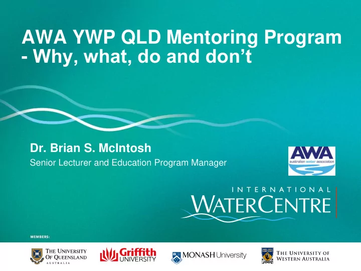awa ywp qld mentoring program