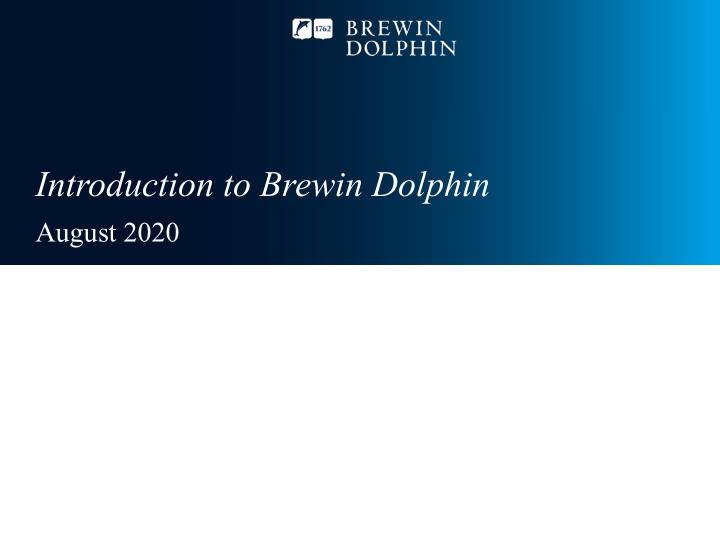 introduction to brewin dolphin