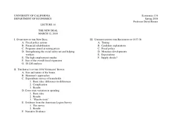 C.  Expenditure survey of households  1.  Basic idea: difference-in-differences  2.  Complication