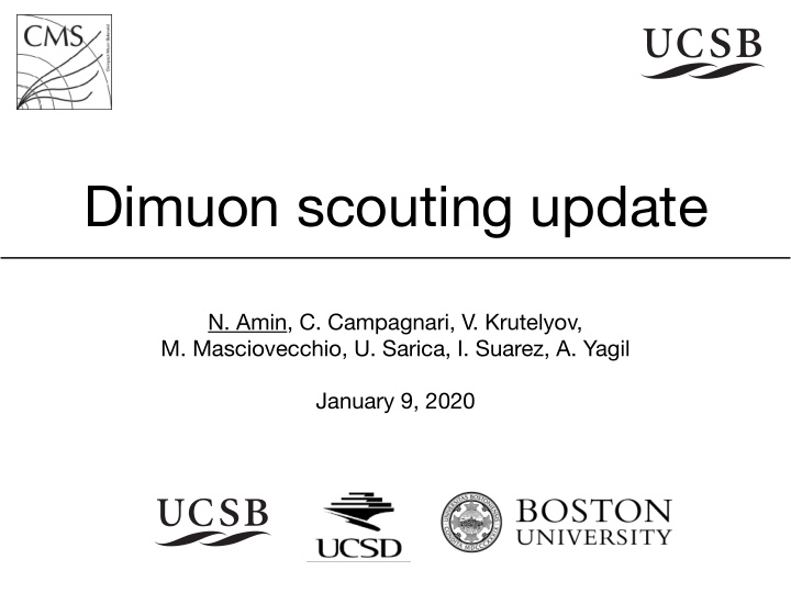 dimuon scouting update