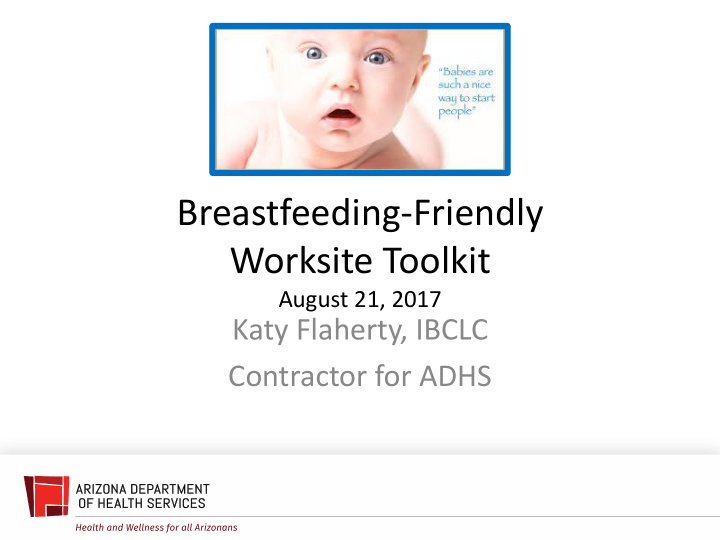 breastfeeding friendly worksite toolkit