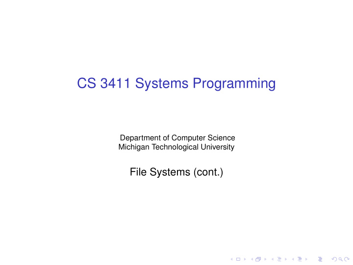 cs 3411 systems programming