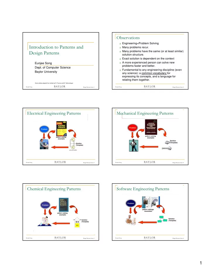 introduction to patterns and