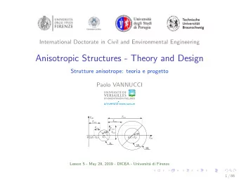 Anisotropic Structures - Theory and Design