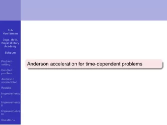 Anderson acceleration for time-dependent problems  setting  Coupled  problem  Anderson