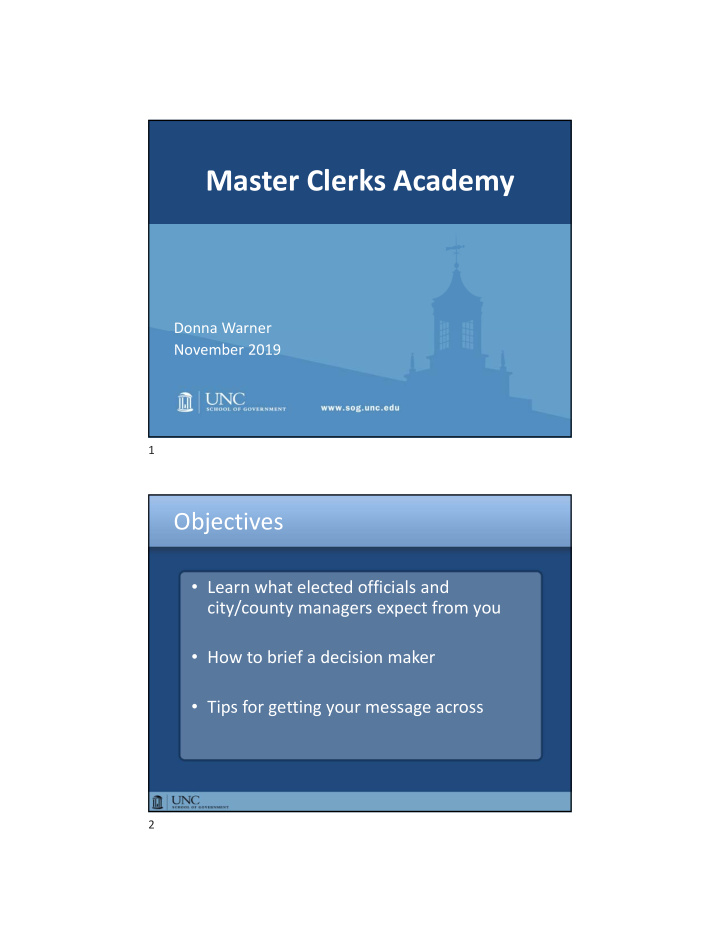 master clerks academy