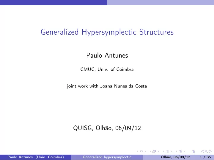 generalized hypersymplectic structures