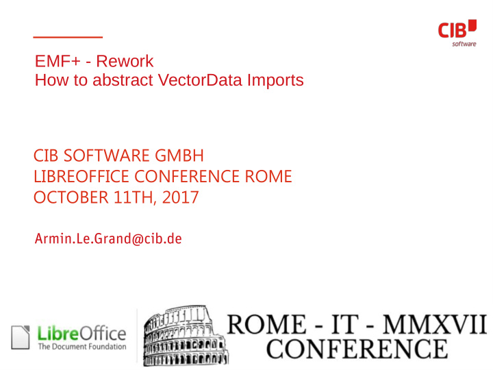 cib software gmbh libreoffice conference rome october