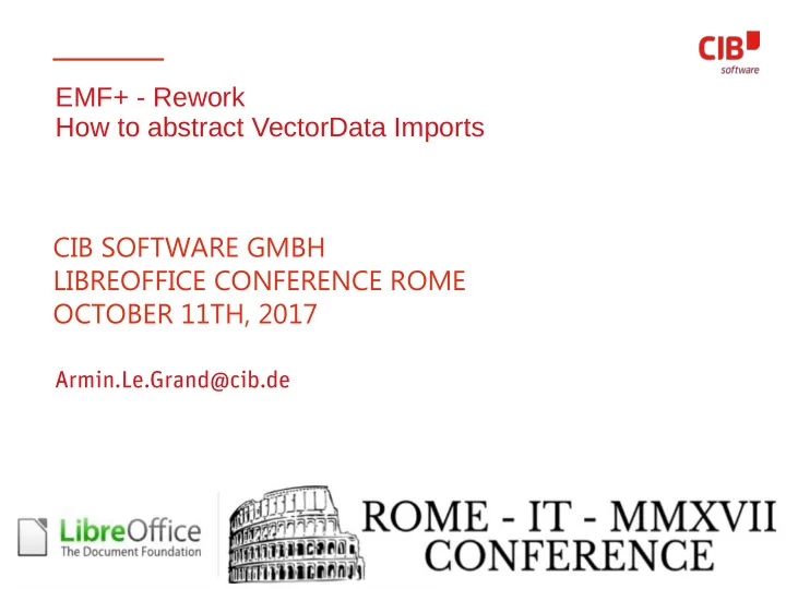 cib software gmbh libreoffice conference rome october