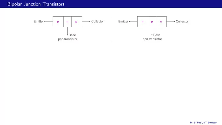 bipolar junction transistors