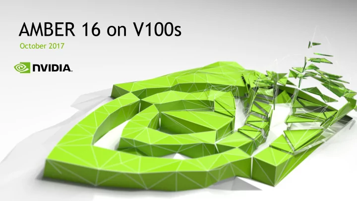 amber 16 on v100s
