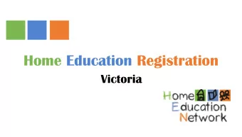 Home Education Registration  Victoria  As easy as  1 2 3  1 Application  Download the form
