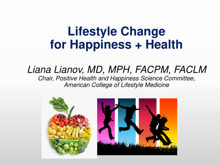 lifestyle change for happiness health