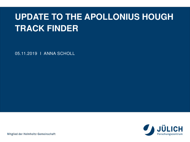 update to the apollonius hough track finder