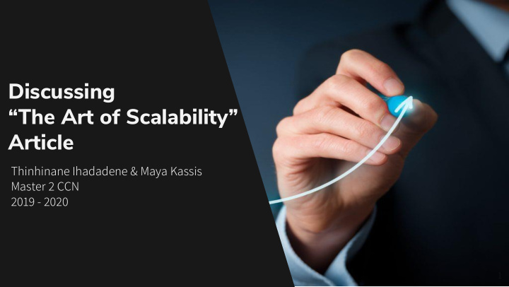 discussing the art of scalability article