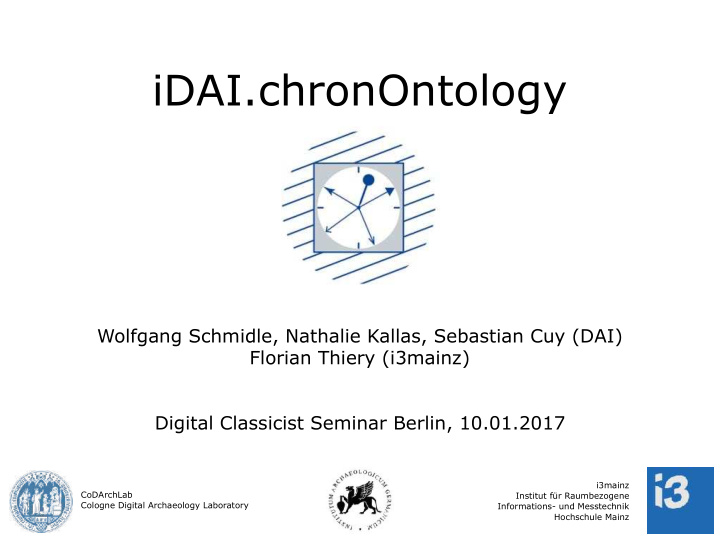 idai chronontology
