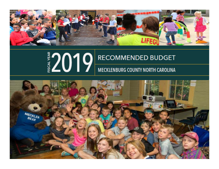 fy2019 recommended budget overview fy2019 recommended