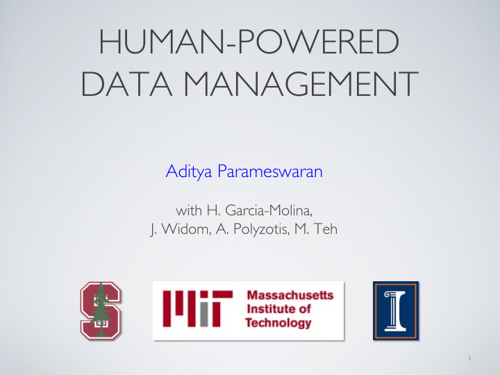 human powered data management