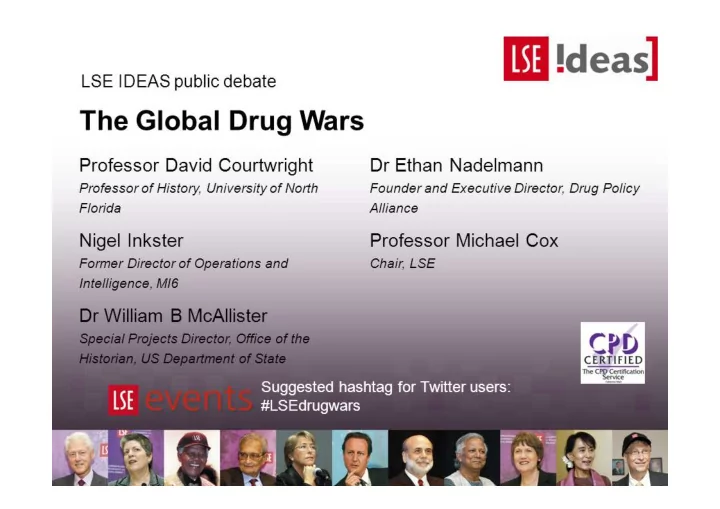 why we make war on some drugs but not on others