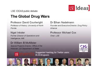 Why We Make War on Some Drugs but Not on Others  A Short History of Drug Use and Drug Policy  David