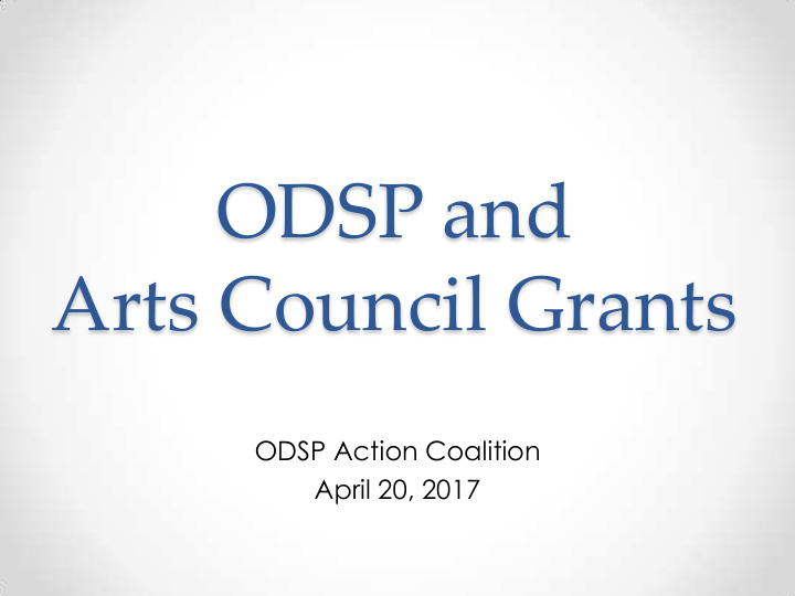 arts council grants