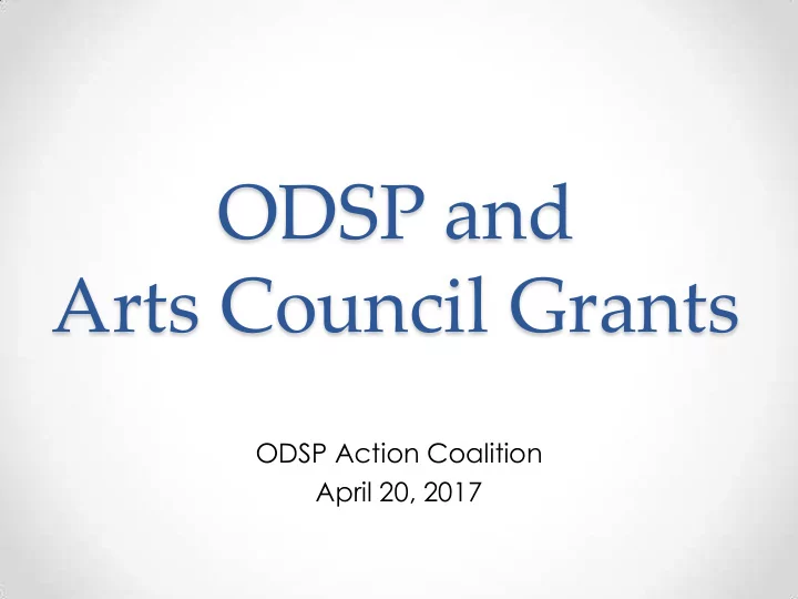 arts council grants