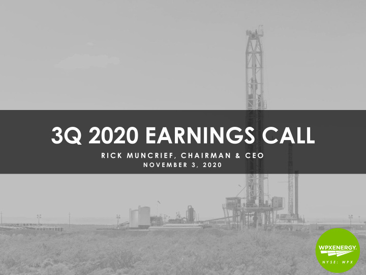 3q 2020 earnings call