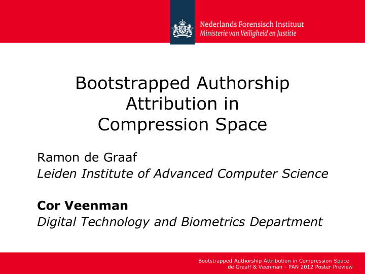 bootstrapped authorship attribution in compression space