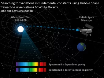 Searching for varia.ons in fundamental constants using Hubble Space  Telescope observa.ons of White