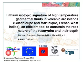 Lithium isotopic signature of high temperature  geothermal fluids in volcanic arc islands