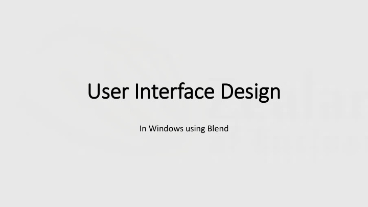 user interface design