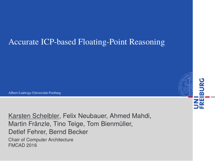 accurate icp based floating point reasoning